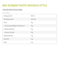 Slendier 6x Bio Konjak Pasta - Probierpaket Asien