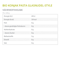 Slendier 6x Bio Konjak Pasta - Probierpaket Energie