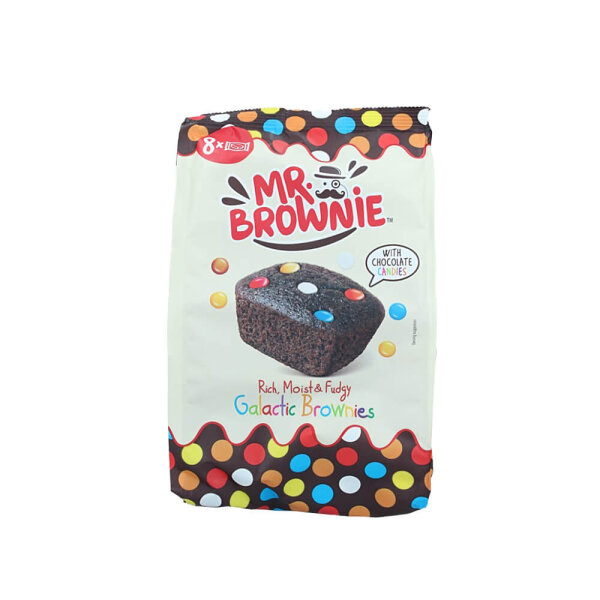 Mr. Brownie Galactic Brownies mit bunten Schokolinsen