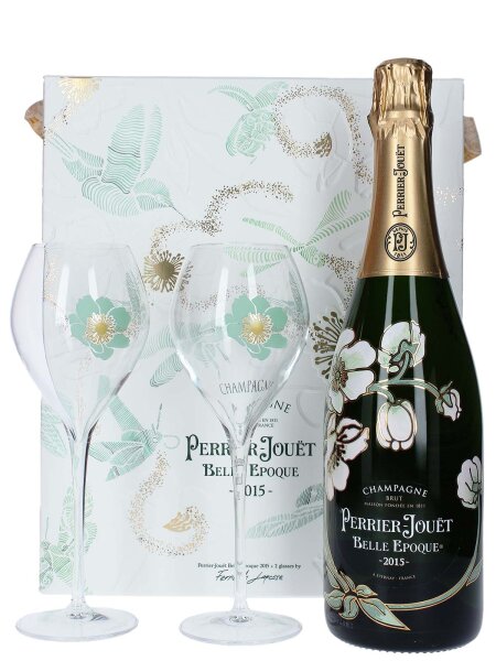 Perrier-Jouet Belle Epoque 2015 - Champagner - Inkl. 2 Gläser